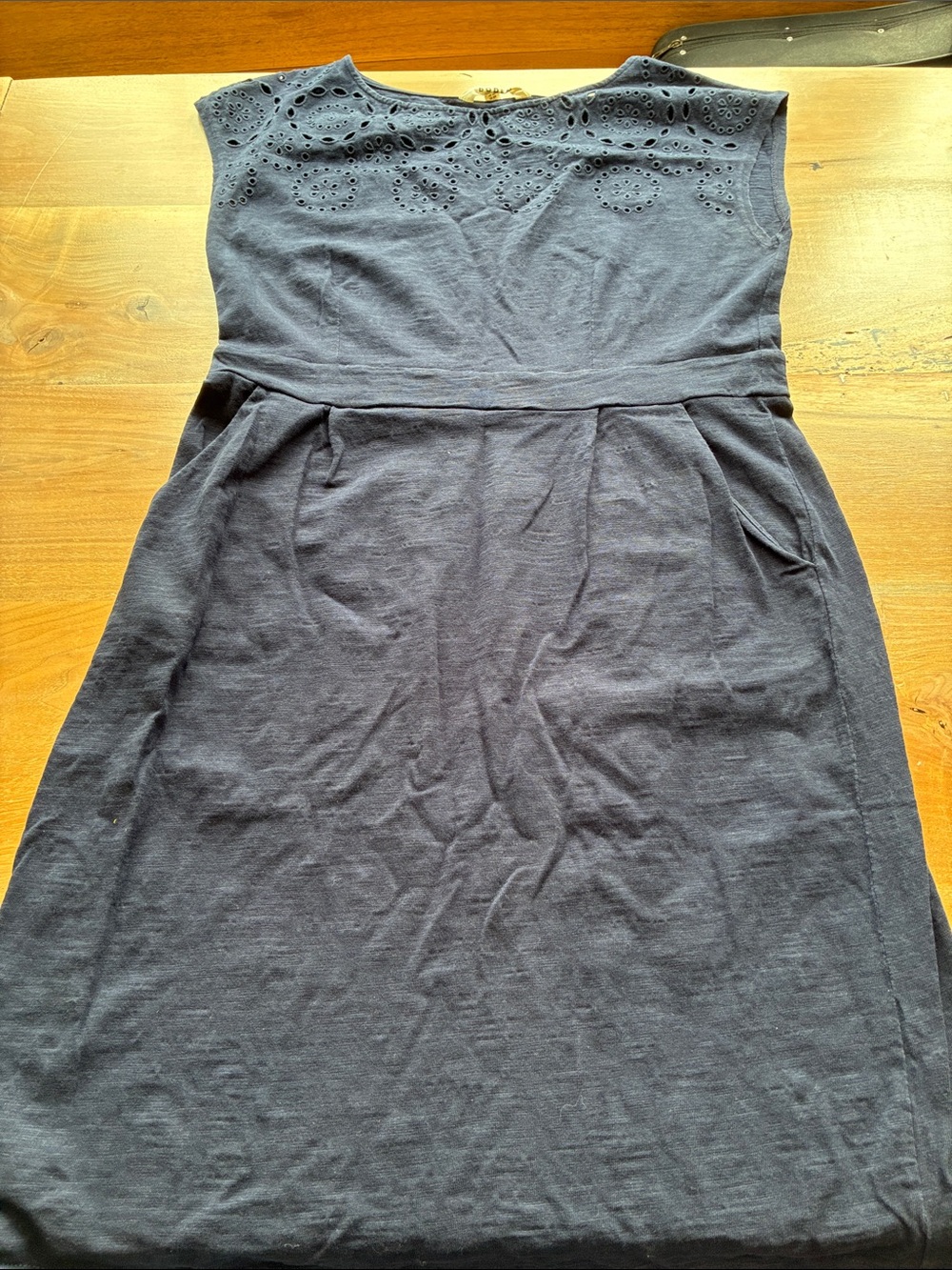 Boden Navy Eyelet-Detail Women's Dress